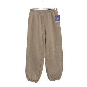 JoyLab Womens Mid-Rise Jogger Pants With Pockets Beige Color Size XS